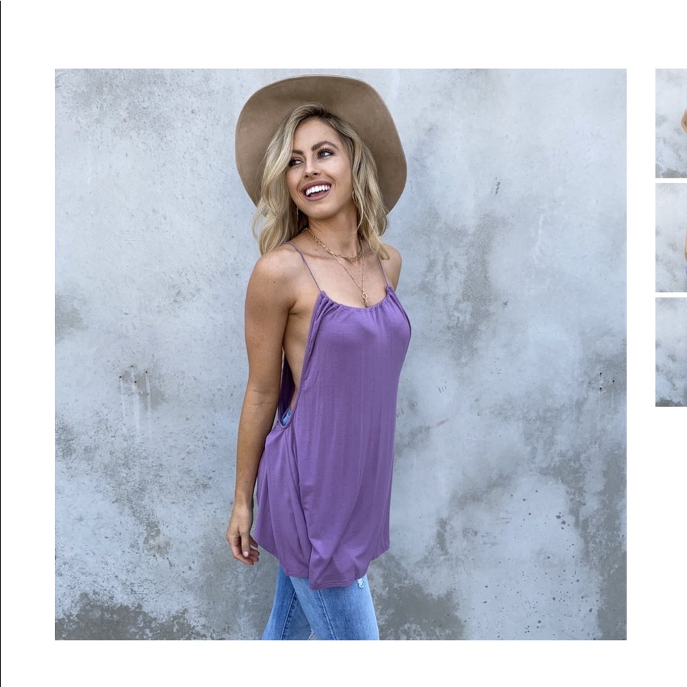 Honey Punch Medium Purple Top